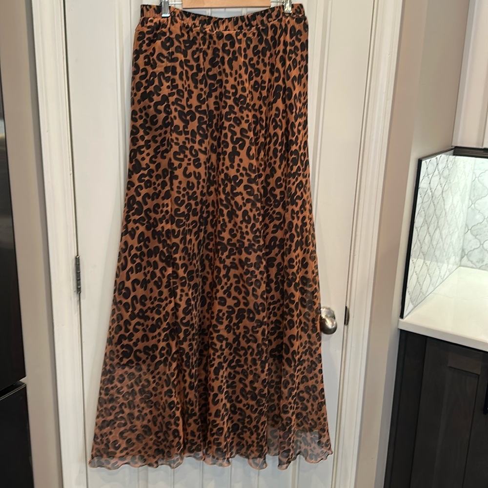 L’ VOW Women silk animal, print skirt